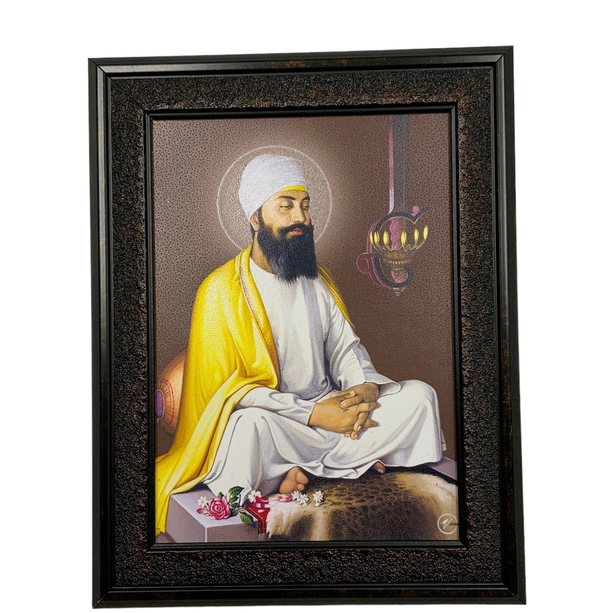 Guru Tegh Bahadur Ji Photo Frame with Stand 7X9 inches – Akal Sales